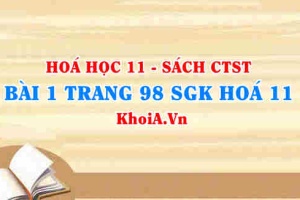 Bài 1 trang 98 SGK Hóa 11 Chân trời sáng tạo